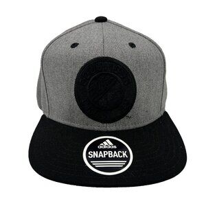 Adidas Mens OSFA Gray Black MLS Columbus Crew SC Embroidered Snapback Hat NWT